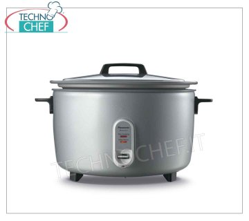 STAINLESS STEEL COOKER for about 40 PORTIONS, capacity 7.2 liters Rice cooker in stainless steel for about 40 portions, capacity 7.2 liters, V.230 / 1, Kw 2.5, weight 11.3 Kg, dim.mm.558x466x366h