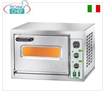 FIMAR - Electric pizza oven for 1 pizza, 40.5x40.5 cm chamber, 22 cm high, mechanical controls, mod. MICROVC22