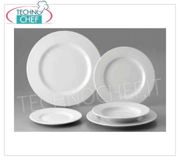 SATURNIA - ETRUSCA BIANCO Collection in Porcelain - Dishes for Restaurant FLAT PLATE, White Etruscan Collection, Diameter cm.28, Brand SATURNIA -- Available in packs of 6