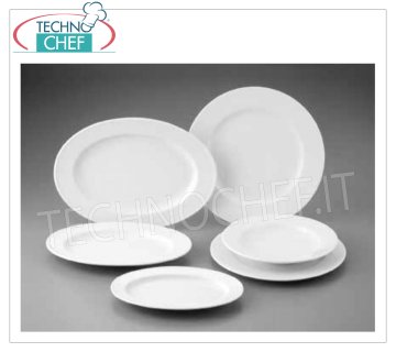 GURAL PORSELEN - Porcelain for Restaurant FLAT PLATE, Delta Bianco Collection, cm.32, Brand GÜRAL PORSELEN -- Available in packs of 6