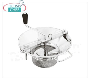 vegetable mills Stainless steel vegetable mill, manual, diameter 37 cm, disc with 3 mm holes supplied