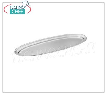 Stainless steel serving trays OVAL SERVING TRAY WITH STAINLESS STEEL EDGE CM.65