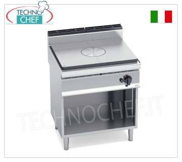 TECHNOCHEF - GAS SOLID TOP COOKER on OPEN CABINET, Kw.10, Mod.G7TPM GAS SOLID TOP COOKER on OPEN CABINET, BERTOS, MACROS 700 Line, HIGH POWER Series, thermal power 10.00 Kw, Weight 88, dim.mm.800x700x900h