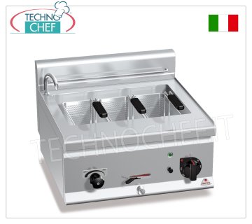 TECHNOCHEF - COUNTER ELECTRIC PASTA COOKER, 25 liter stainless steel bowl, Mod.E6CP6B COUNTER ELECTRIC PASTA COOKER, BERTOS, PLUS 600 Line, PASTA ITALY Series, with 25 liter stainless steel bowl, V.380/3+N, Weight 27 Kg, 8.25 Kw, dim.mm.600x600x290h