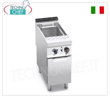 TECHNOCHEF - ELECTRIC PASTA COOKER 1 40 lt well. on Mobile, Mod.E9CP40 ELECTRIC PASTA COOKER on MOBILE, BERTO'S, 1 well of 40 litres, V.400/3+N, Kw.10,00, Weight 54 Kg, dim.mm.400x900x900h