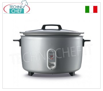 STAINLESS STEEL RICE COOKER for approximately 40 PORTIONS, capacity 7.2 litres Stainless steel rice cooker for approximately 40 portions, capacity 7.2 litres, V.230/1, Kw 2.5, weight 11.3 Kg, dim.mm.558x466x366h