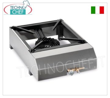 TECHNOCHEF - Professional table gas stove, 1 burner of 7.5 kW PROFESSIONAL TABLE GAS STOVE, with 1 cast iron burner of 7.5 kW, weight 9.5 Kg, dim.mm.400x570x170h