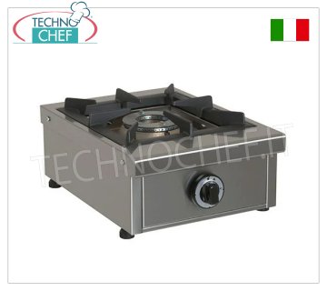 Professional table gas stove, 1 burner of 6.5 kW PROFESSIONAL TABLE GAS STOVE with 1 BURNER, removable burner of 6.5 kW, weight 13 Kg, dim.mm.340x490x210h