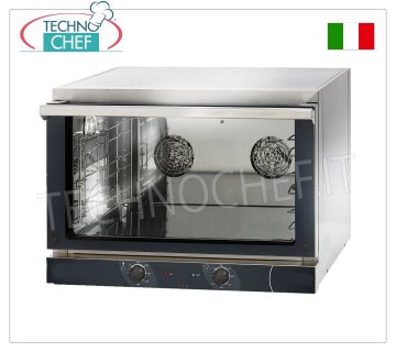 TECNODOM - Electric CONVECTION OVEN 3 trays 600x400 mm, Professional, mod.FEM03NEPSV electric VENTILATED CONVENTION OVEN for PASTRY, capacity 3 TRAYS measuring 600x400 mm (not included), version with MANUAL CONTROLS, V.230/1, Kw.3.15, Weight 35 Kg, dim.mm.775x700x560h