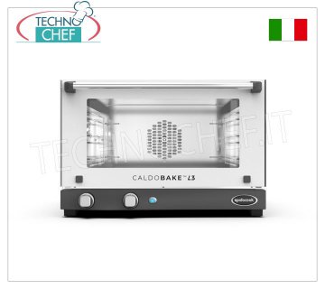 Spidocook - CONVECTION OVEN Electric, 3 Trays 46x33 cm, Professional, model CALDOBAKEL3 Convection electric convection oven, for GASTRONOMY and PASTRY, capacity 3 trays of 460x330 mm, temperature adjustable from 30 ° C to 260 ° C, manual controls, AIR.PLUS and DRY.PLUS technology, V.230 / 1, Kw.2, 7, Weight 20 Kg, Dim.mm.600x587x402h