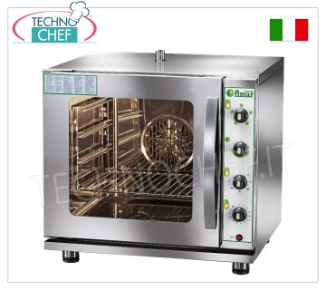 Fimar - LPG Gas Convection Oven, 4 GN 2/3 trays, Humidifier, Mod.FN423/GV LPG GAS CONVENTION OVEN, Ventilated, Professional for GASTRONOMY, with HUMIDIFIER, CHAMBER for 4 GASTRO-NORM 2/3 TRAYS (325x353 mm), thermostatic control, manual controls, Thermal power 4.00 kW, Weight 38 Kg, dim. mm.620x645x615h