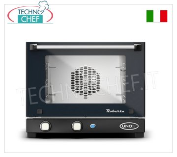 UNOX - Electric Convection Oven mod. XF003 ROBERTA, 3 baking trays 34.2x24.2 cm UNOX electric CONVENTION OVEN - MICRO line, Mod. ROBERTA for GASTRONOMY and PASTRY, capacity 3 mm trays. 342x242, version with MANUAL CONTROLS, V.230/1, Kw. 2.7, weight 16 kg, dim. mm. 480x523x402h