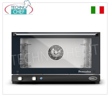 UNOX - Electric Convection Oven, mod. XF043 - Sunday, 4 cm trays. 60x40, UNOX electric CONVENTION OVEN - MICRO line, SUNDAY model for GASTRONOMY and PASTRY, capacity 4 mm trays. 600x400, version with MANUAL CONTROLS, V.230/1-400/3, Kw. 5.30/3.2, weight 44 kg, dim. mm. 800x706x472h
