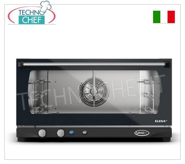 UNOX - Electric Convection Oven with Humidifier, mod. XFT183 ELENA, 3 baking trays measuring 60x40 cm UNOX electric CONVENTION OVEN - MISS line, for GASTRONOMY and PASTRY, capacity 3 TRAYS measuring 600x400 mm, version with MANUAL CONTROLS and HUMIDIFIER, V.230/1, Kw.3.2, Weight 40 Kg, dim.mm. 800x774x429h