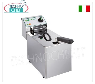 FIMAR - Technochef, Electric countertop fryer, 1 4-litre well, Mod.FR4N ELECTRIC COUNTER FRYER, 1 removable 4 liter tank, V.230/1, 2.5 kw, dimensions mm. 175x440x310h