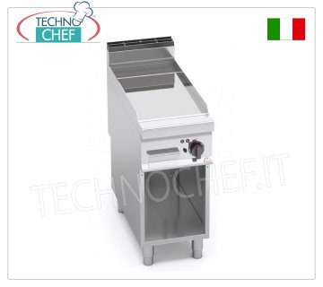 ELECTRIC GRIDDLE with SMOOTH compound PLATE, Mod. E9FL4M/CPD ELECTRIC GRIDDLE with SMOOTH PLATE, BERTO'S MAXIMA 900 line, TOP module with 396x667 mm COOKING AREA, electric power Kw. 5.7, weight 66 kg, dim.mm.400x900x900h