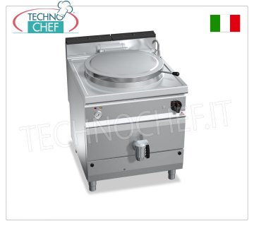 TECHNOCHEF - 100 liter gas cylindrical saucepan, indirect heating, Mod.G9P10I 100 liter GAS CYLINDRICAL POT, BERTOS, MAXIMA 900 line, HIGH-TECH Series, with indirect heating, thermal power Kw.20.9, Weight 139 Kg, dim.mm.800x900x900h