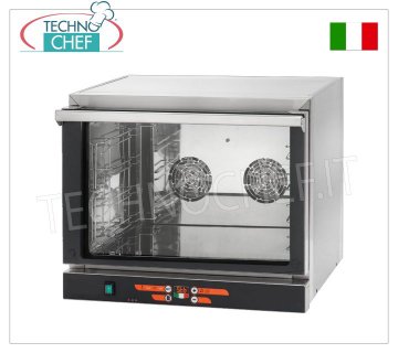 TECNODOM - Electric Convection Oven, 4 GN 1/1 Trays, Digital Controls, mod. NERONE EKO 4 GN 1/1