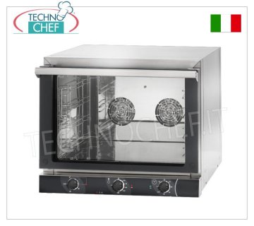TECNODOM-Electric Convection Oven with GRILL, 4 GN1/1 trays, Manual Controls, mod. NERONE GN EKO - GRILL