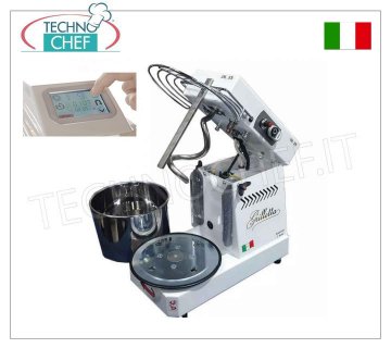 Famag Grilletta - 6 Kg High Hydration Spiral Mixer (11 lt. bowl), dim.mm 510x290x450h