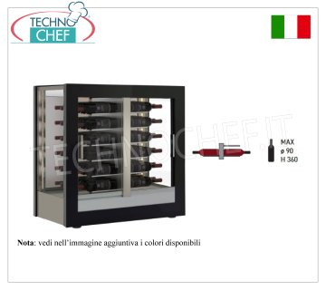 CELLAR-TECA for WINE capacity 48 bottles Horizontal, Static-Ventilated, 3 Glass Sides, dim.mm.874x568x910h