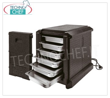 ISOTHERMAL CONTAINER in POLYPROPYLENE for GN 1/1 CONTAINERS with POWER SOCKET