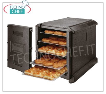PORTER MAXI ISOTHERMAL CONTAINER in POLYPROPYLENE, for 600x400 mm TRAYS, dim.mm.720x600x630h