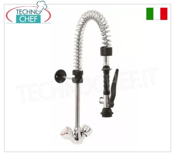 Single hole mixer tap with round handles, mini version, tube length 351 mm