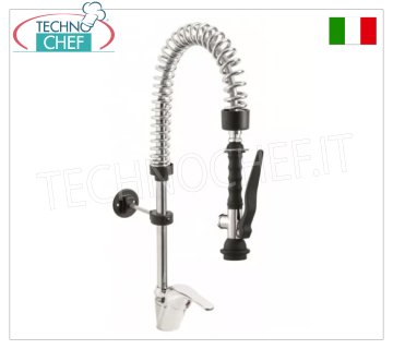 Single hole mixer tap with suspended shower, mini version, pipe length 351 mm