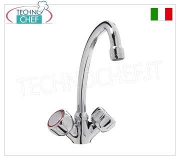 Rubinetto miscelatore monoforo con canna Ø 18x180 mm, maniglia rotonda