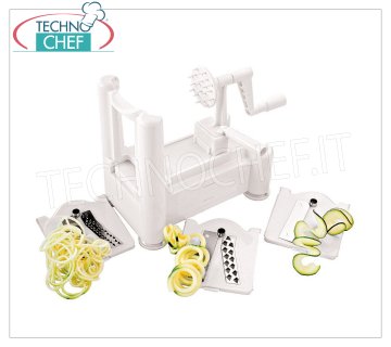 Vegetable cutter in ABS plastic, 3 interchangeable stainless steel blades