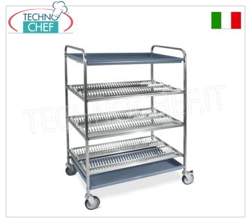 Dish/glass draining trolleys