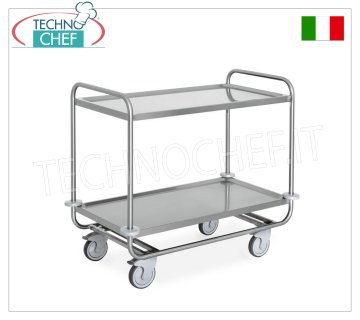 Service trolleys for HEAVY transport, 2 WELDED printed shelves, max. load capacity 200 kg