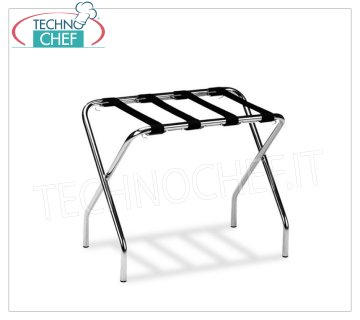 Luggage rack with folding structure in chromed steel tube, without edge, dim.mm.560x330x410h