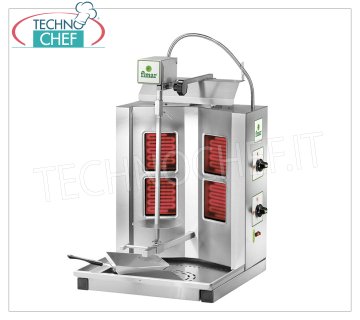 ELECTRIC GYROS with 4 RESISTANCES, 320 mm high cooking rod