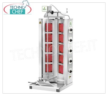 GYROS ELETTRICO con 4 RESISTENZE, asta di cottura 320 mm