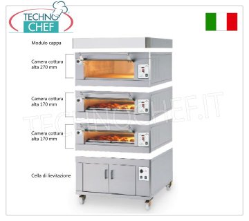 Modular electric oven for pastry making, 600x1200 mm chamber,
