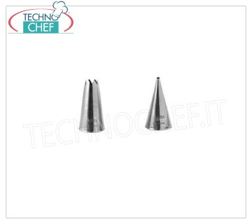 Nozzles for decorator bag Stainless steel nozzle with star hole for decorating, PIAZZA, MM.2 -- Available in packs of 2