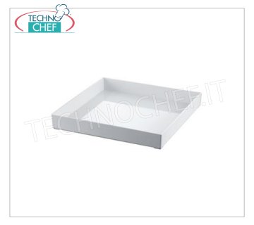Party - Happy Hour Tray for FINGER FOOD in white plastic, Cm.30x30x4h