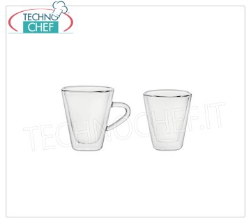 Glass coffee - cappuccino cups COFFEE CUP, LUIGI BORMIOLI, Duos Thermal Collection