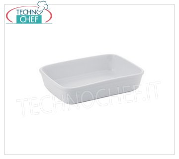 Porcelain bakeware Gastro-Norm rectangular oven dish, cm.27x20, h.6, MPS PORCELAIN SARONNO brand
