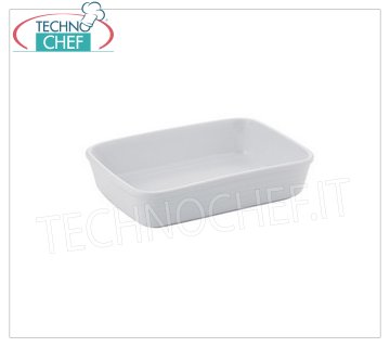 Porcelain baking dishes Rectangular Gastro-Norm baking dish, cm.27x20, h.6, brand MPS PORCELLANE SARONNO