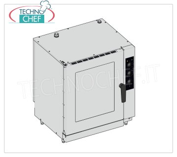 Technochef - ELECTRIC convection convection oven for 10 GN1 / 1 TRAYS Electric convection convection oven for GASTRONOMY, capacity 10 GASTRONORM 1/1 TRAYS, version with ELECTROMECHANICAL CONTROLS, V.400 / 3 + N, Kw. 16.5, weight 102 Kg, Dim.mm. 860x710x1020h
