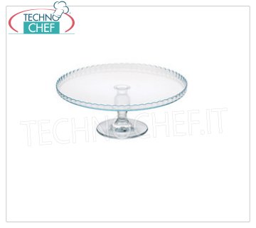 Cake stands Glass stand with plate, Pasabahce, h.12.5, diameter cm.32