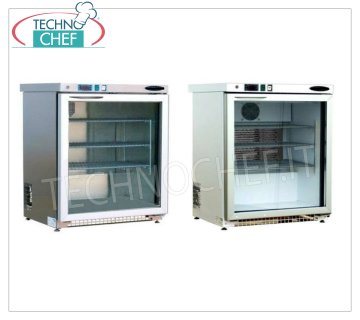 TECHNOCHEF - Freezer-Freezer Cabinet 1 glass door, lt.140, temperature -15°/-25°C Freezer-Freezer Cabinet 1 glass door, white external cabinet, ventilated, temp.-15°-25°, capacity lt.140, Gas R290, V.230/1, Weight 50 Kg, dim.mm.630x567x850h