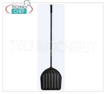LILLY - High Performance 3D Rectangular Pizza Shovel 33 cm, Mod.117099 33 cm 3D high-performance rectangular pizza shovel, FORED version in black anodised aluminum, 170 cm handle length.