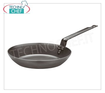 Paderno - Heavy iron pans with handle Heavy Lyonnaise iron pan with 1 handle, diam. 22 cm, 4 cm high