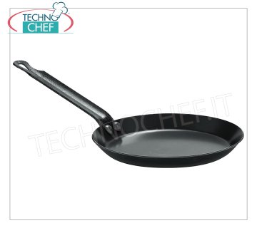 Paderno - Pans 1 Handle for Crepes in iron, Professional for Induction Iron crepe pan with 1 handle, diam. 20 cm high 2 cm