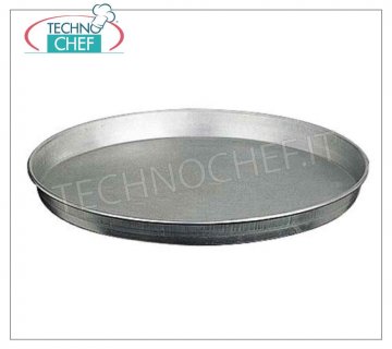 Round Pie pizza, pastry Round oven tray in aluminized steel, 20x2.5h diameter, price each - Available in packs of 10 pieces