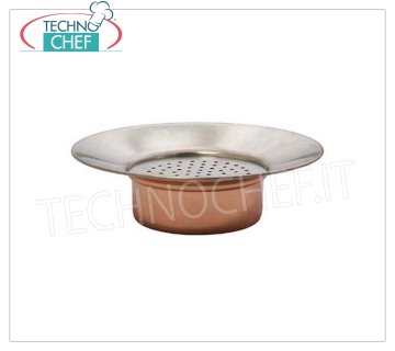 Technochef - Colafritto in HAMMERED TINNED COPPER Hammered tinned copper colafritto, diameter 220 mm, height 65 mm.